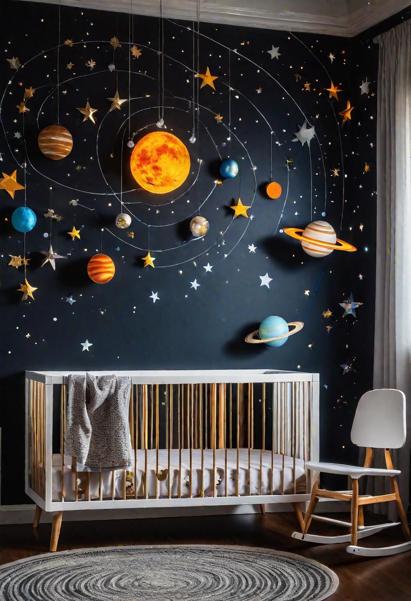 61 Dreamy Nursery Room Inspirations: From Cozy Corners to Whimsical Themes 11 5. Cosmic Nursery Room Design-0