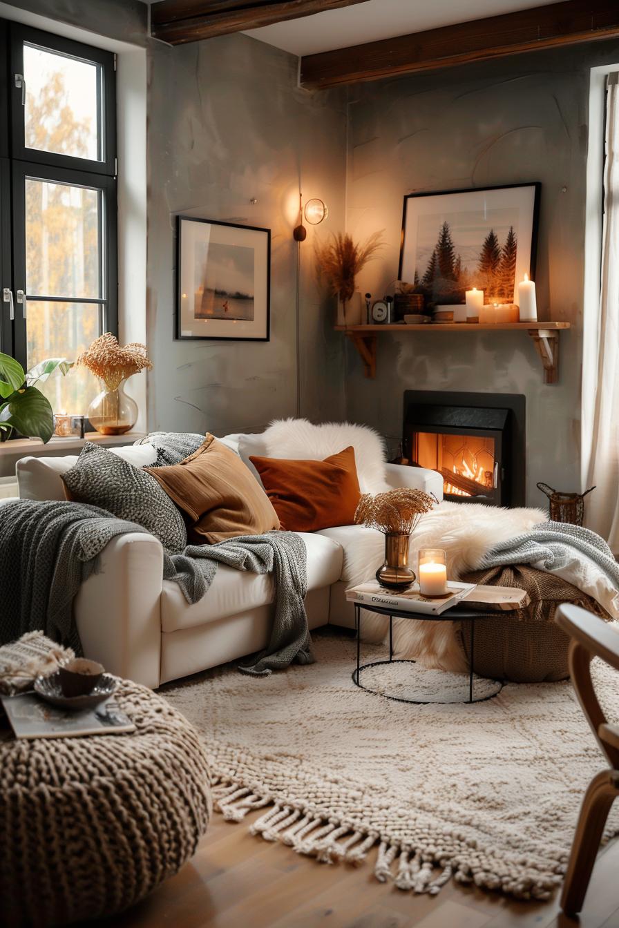 25 Genius Tiny Living Room Ideas 77 25. Cozy structured throws & pillow-0
