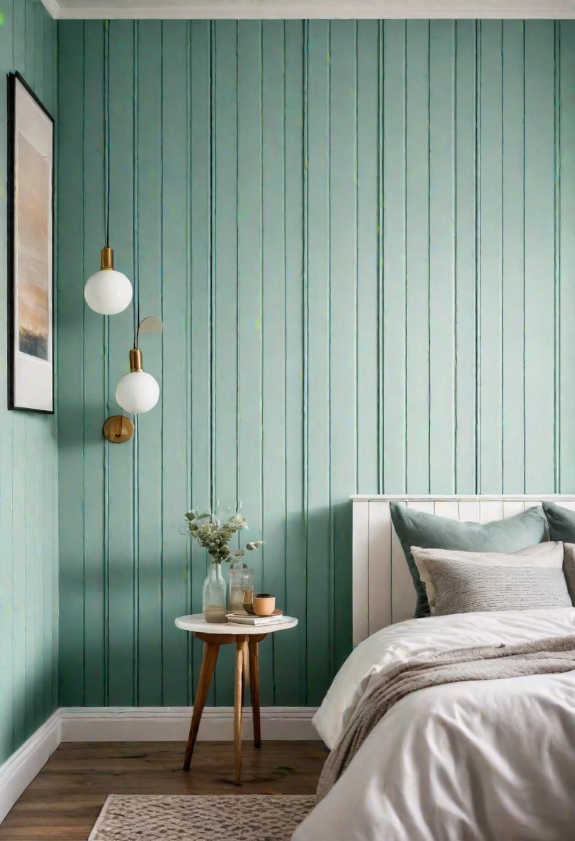 35 Stunning Bedroom Accent Walls for a Cozy Makeover 41 20. Cottage Chic Beadboard Accent Wall-1
