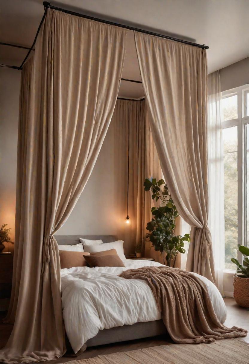36 Earthy Bedroom Ideas for a Serene Space 39 22. Cotton Canopy Bedding Ideas-0