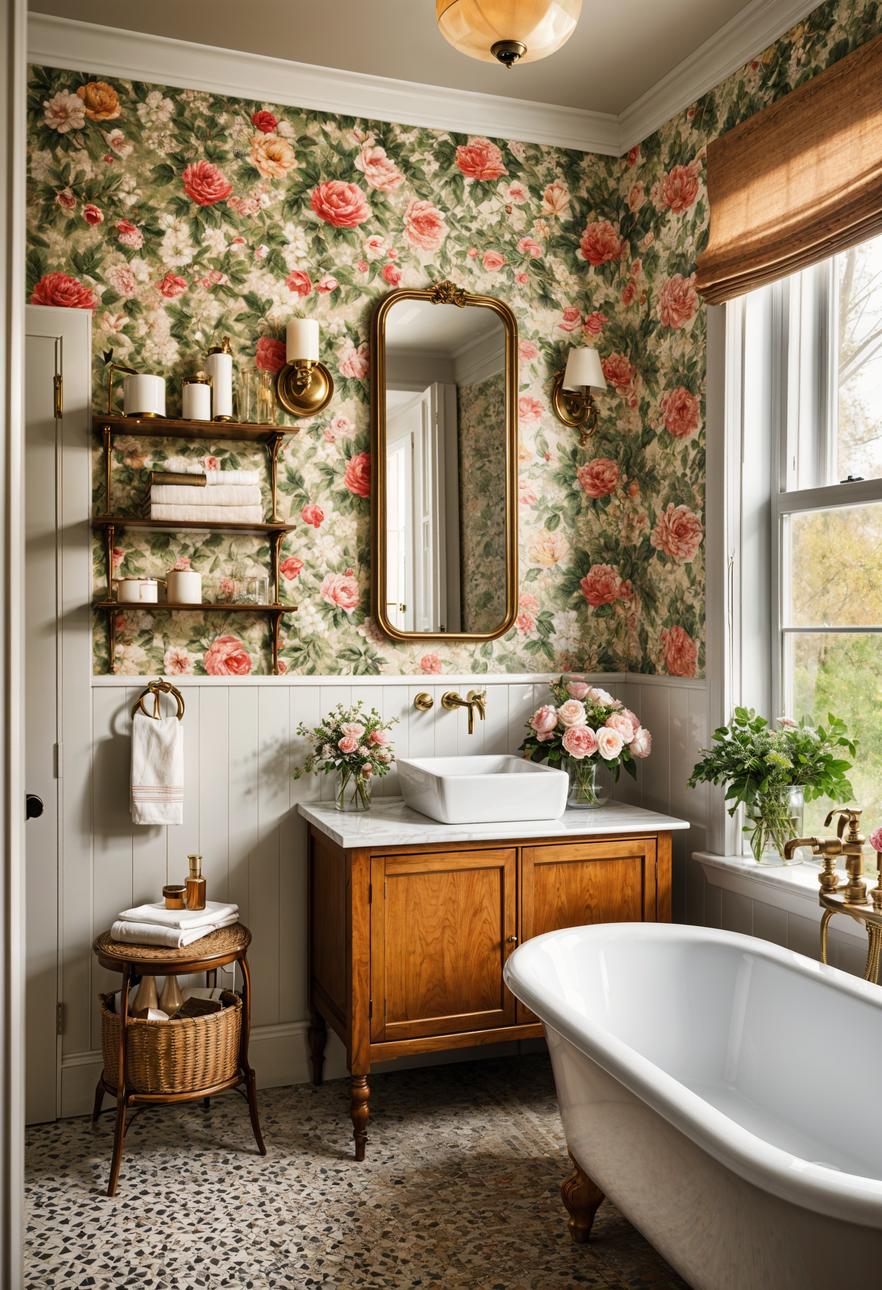 29 Breathtaking Bathroom Decor Ideas to Revamp Your Space 46 19. Country Cottage Bathroom Decor-0