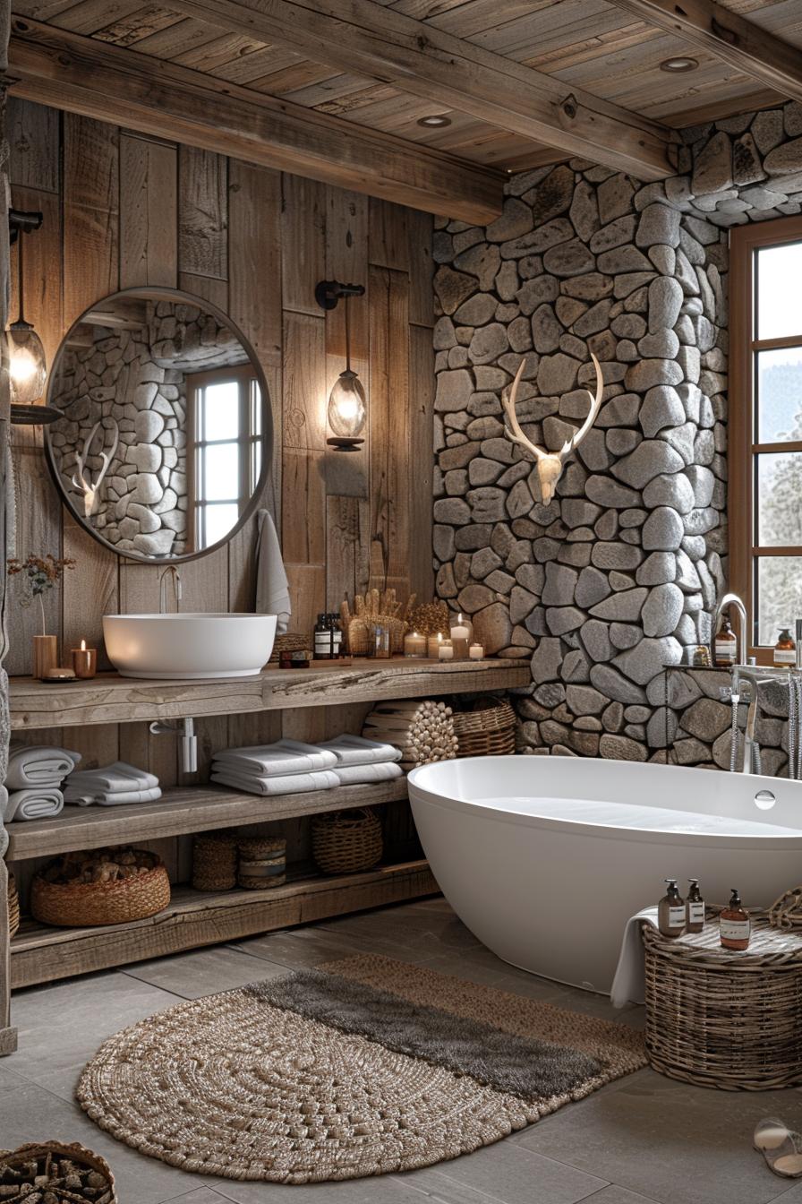 23 dream baths to inspire their creative genius 20 11. Cozy bathroom with rustic charm-0
