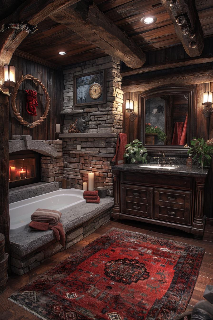 23 dream baths to inspire their creative genius 21 11. Cozy bathroom with rustic charm-1