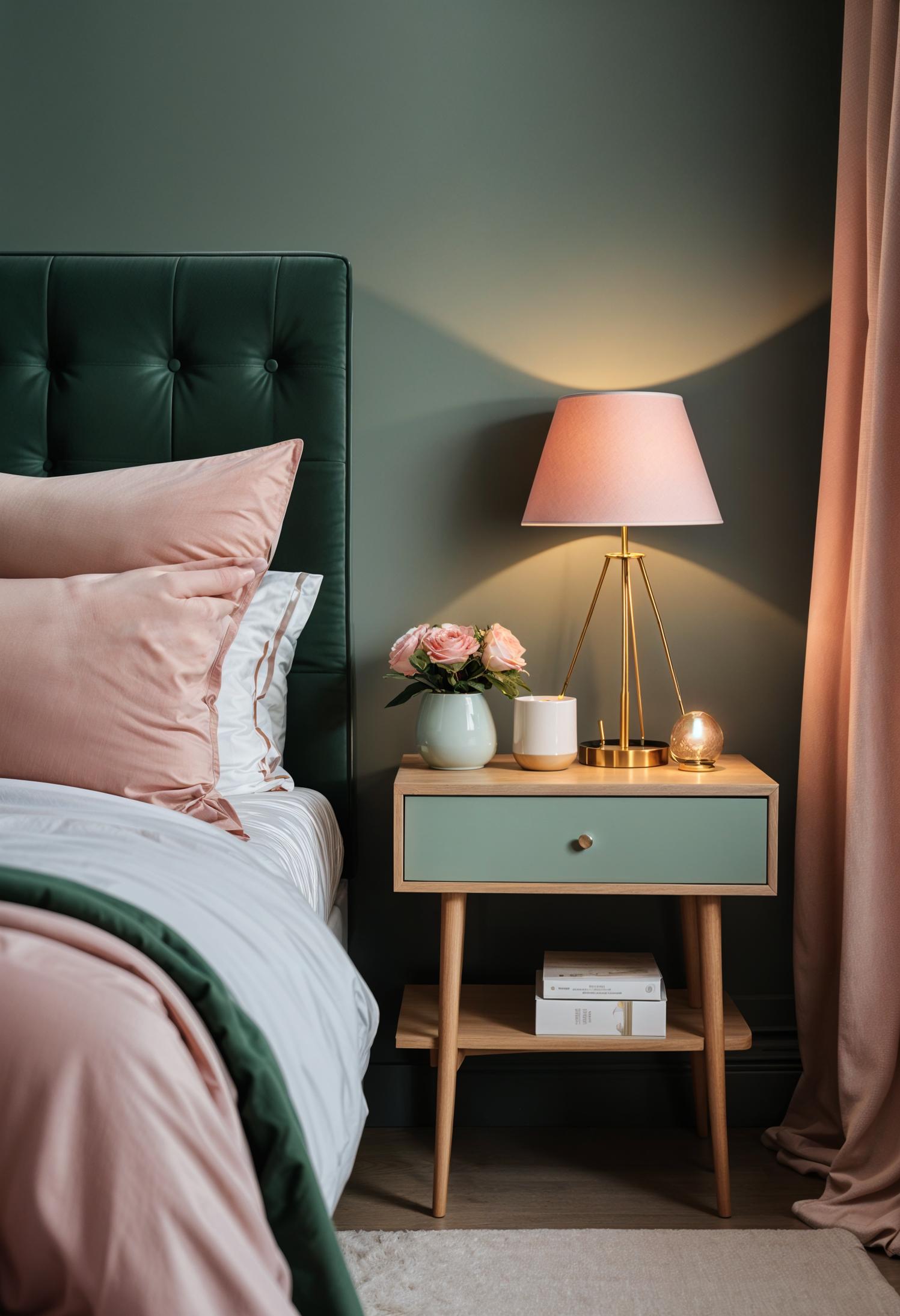 30 Chic Sage Green and Blush Bedroom Ideas 35 17. Cozy Bedroom Lighting Ideas-0
