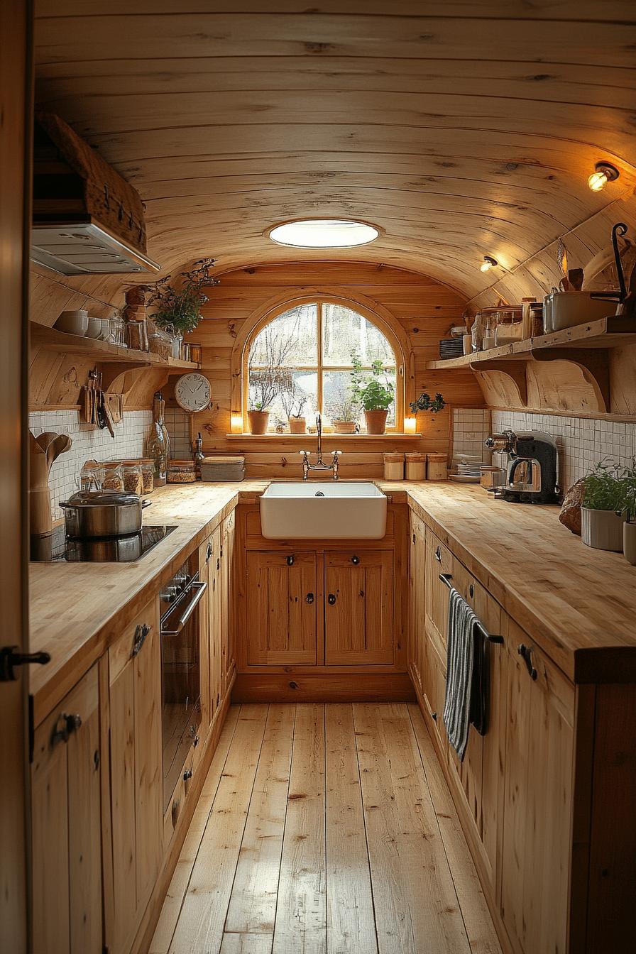 20 Genius tiny kitchen ideas for small apartments 56 18. Cozy butcher block worktops for apartments-1