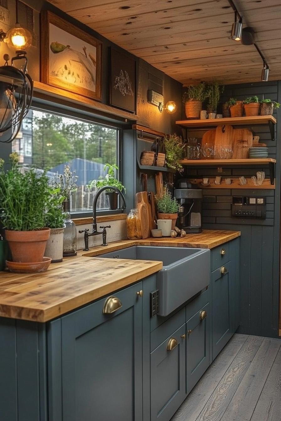 20 Genius tiny kitchen ideas for small apartments 57 18. Cozy butcher block worktops for apartments-2