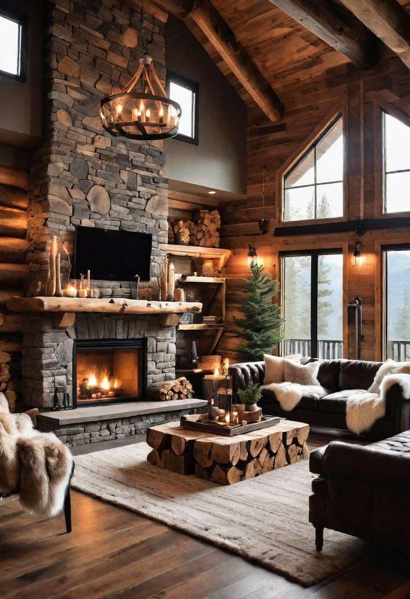 49 Modern Living Room Ideas: Create a Contemporary Haven 50 41. Cozy Cabin Chic Inspiration-0