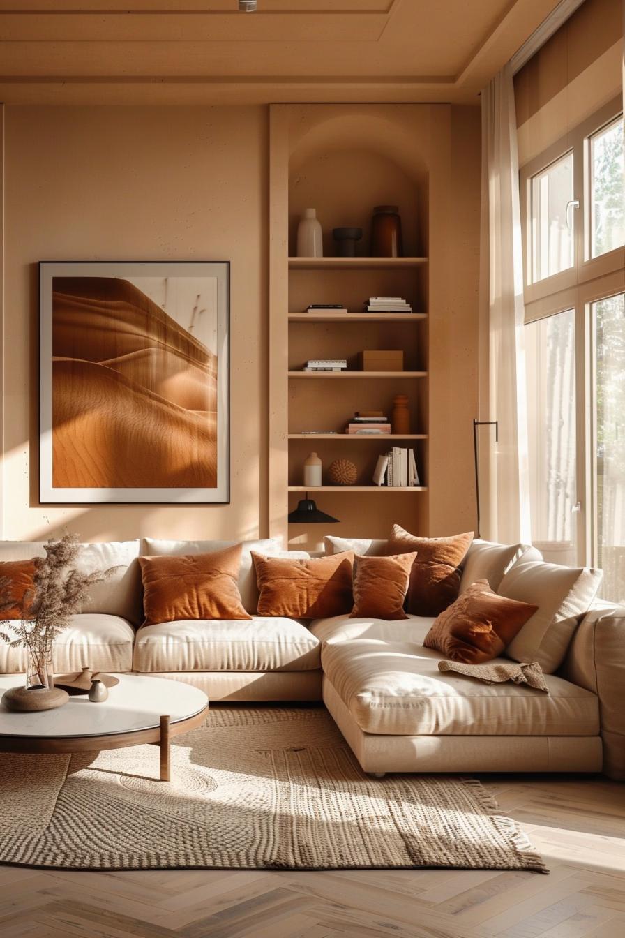 25 Genius Tiny Living Room Ideas 68 22. Cozy earthy color schema-0