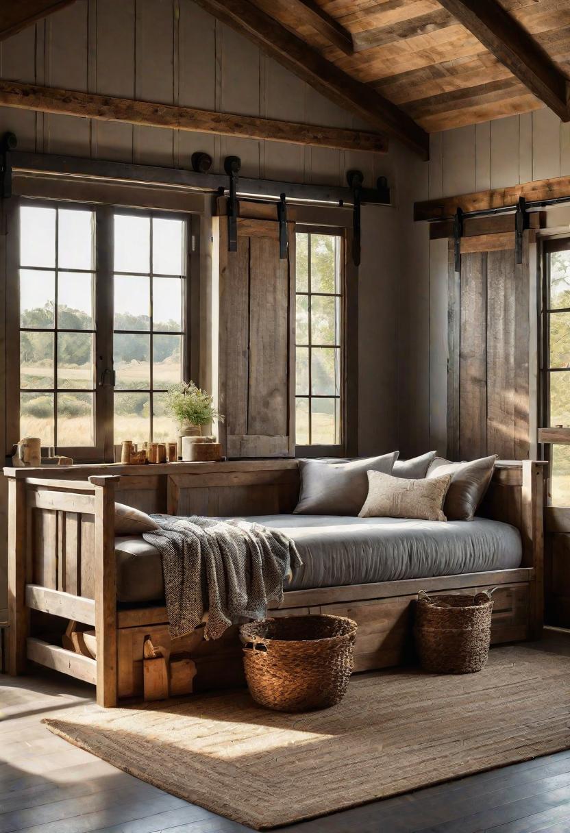 48 Super Cute Dream Room Inspirations for Ultimate Coziness! 9 6. Cozy Farmhouse Daybed with Storage-0