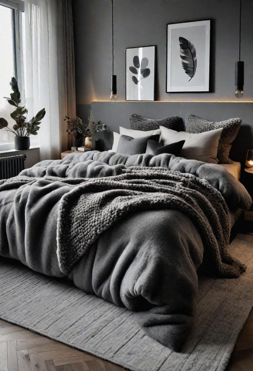47 Stunning Grey Bedroom Ideas for An Elegant Bedroom Design 25 23. Cozy Grey Bedroom Decor-0