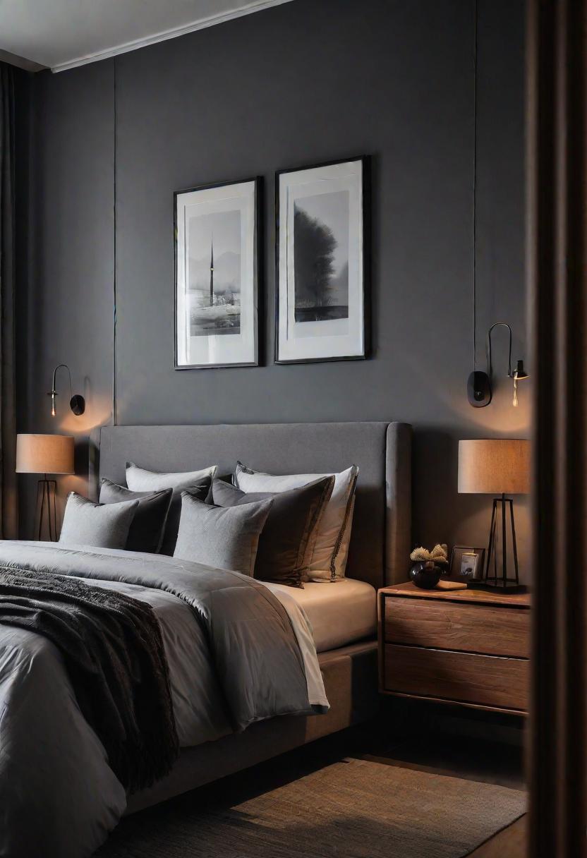 47 Stunning Grey Bedroom Ideas for An Elegant Bedroom Design 19 17. Cozy Grey Bedroom Inspiration-0