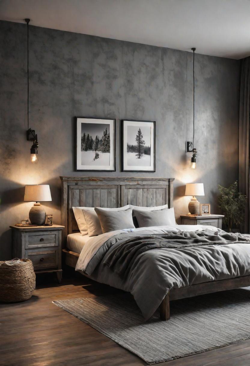 47 Stunning Grey Bedroom Ideas for An Elegant Bedroom Design 13 11. Cozy Grey Cottage Bedroom Ideas-0
