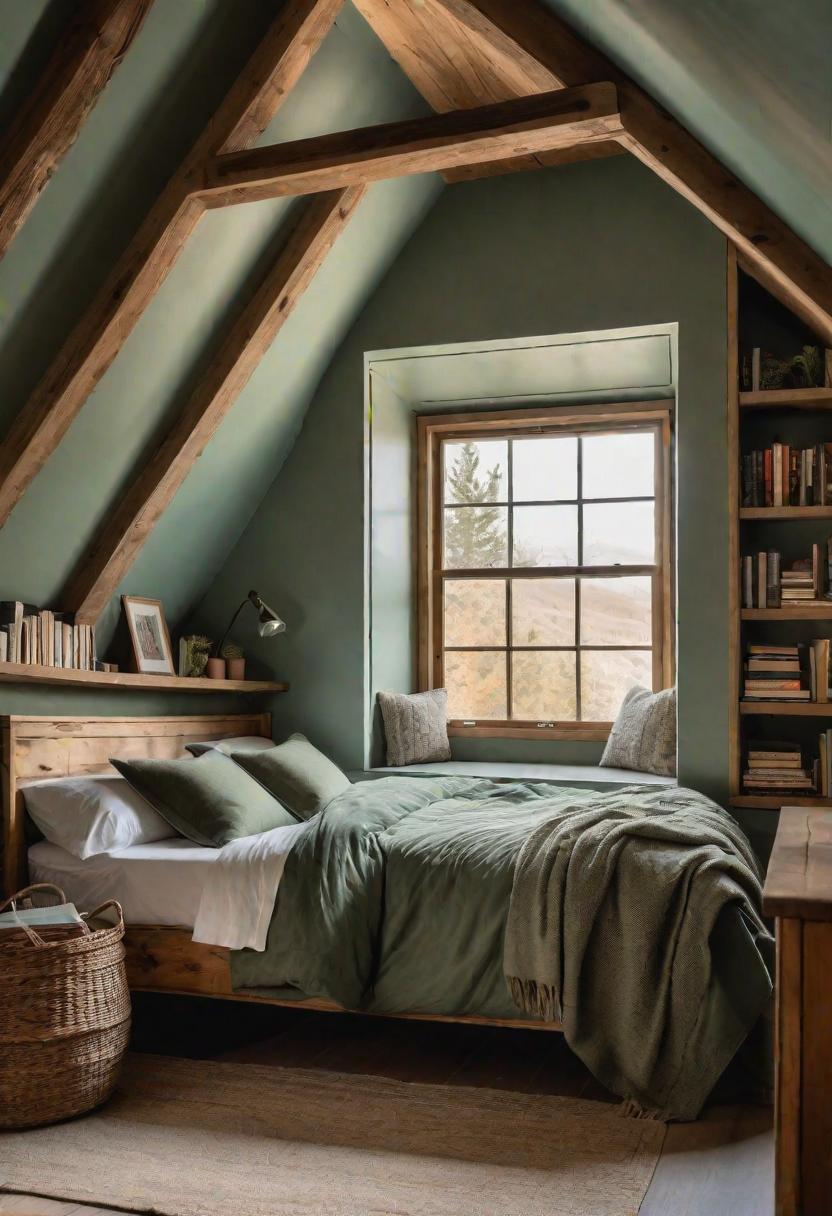 39 Sage Green Farmhouse Bedroom Ideas: Trendy Rustic Chic 58 37. Cozy Hideaway with Sage Green-0