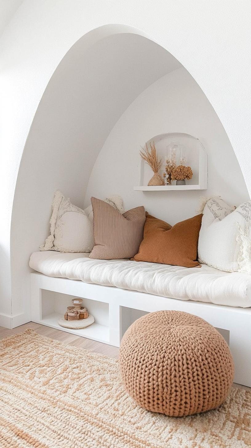 23 Modern Boho bedroom ideas that you will love immediately 30 9. Cozy corners with floor cushions and Pofs-2