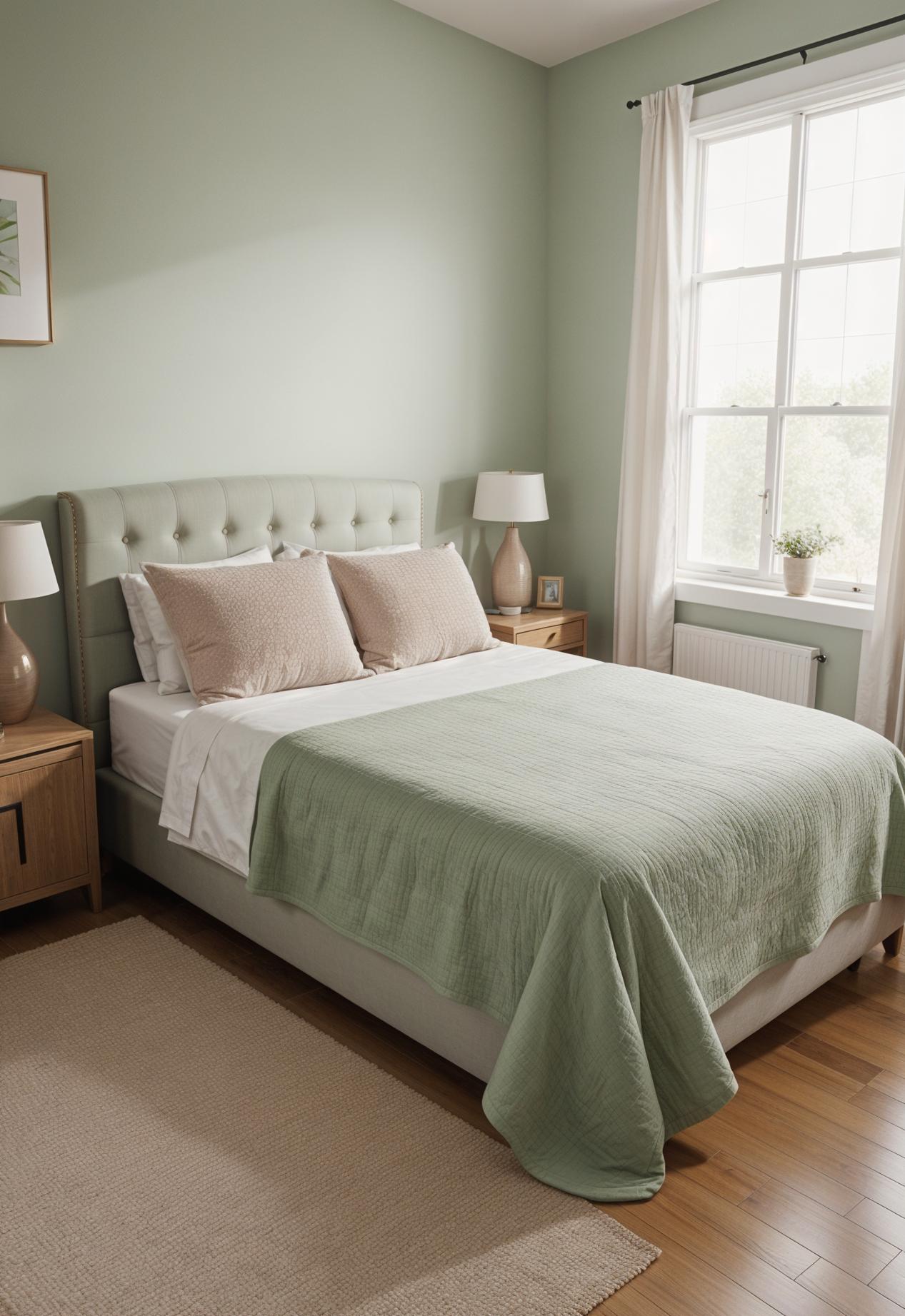 30 Chic Sage Green and Blush Bedroom Ideas 29 14. Cozy Sage & Blush Pillows-0