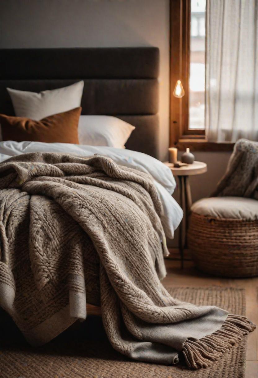 36 Earthy Bedroom Ideas for a Serene Space 44 24. Cozy Throw Blankets for Bedrooms-1