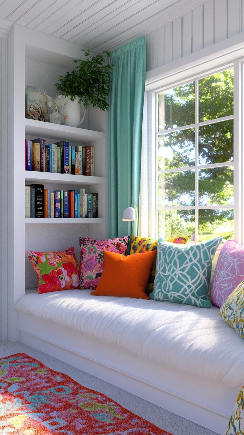 21 new bedroom ideas for your 2025 Refresh 48 17. Cozy reading deck with a mini book shelf and Lamp-0
