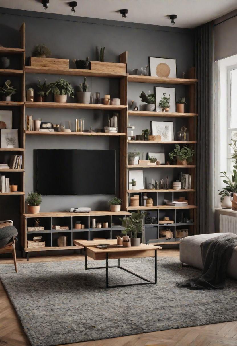 43 Modern Living Room Inspirations: Chic, Spacious, and Vibrant 44 42. Crafty Storage Solutions for DIY-0