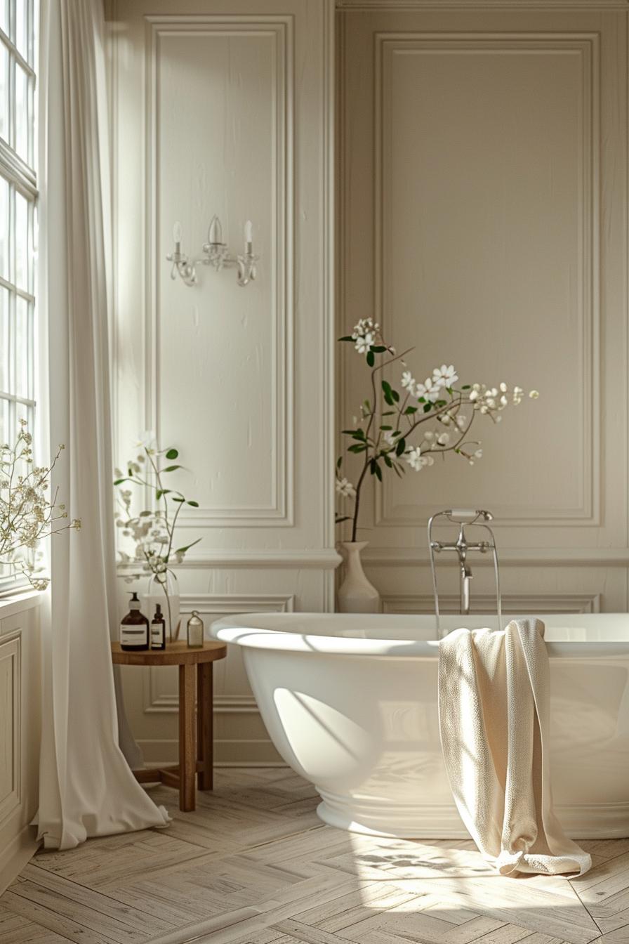 15 trendy bathroom colors for a breathtaking makeover 19 7. Creamy vanilla color Inspiration-1
