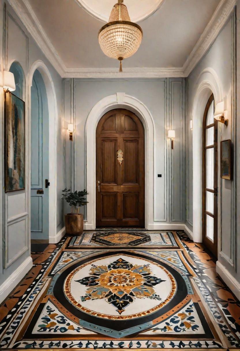 39 Chic Small Entrance Hall Ideas: Creative Solutions for Welcoming Spaces 29 26. Creative Floor Designs for Entryways-0