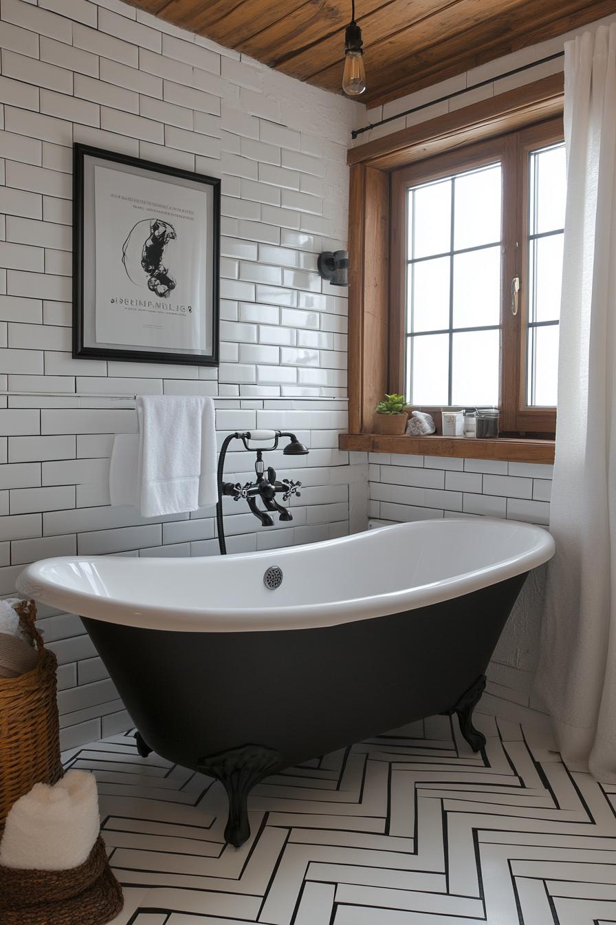 25 Genius tiny bathroom ideas for your makeover 7 2. Creative tile design for small bathroom-1