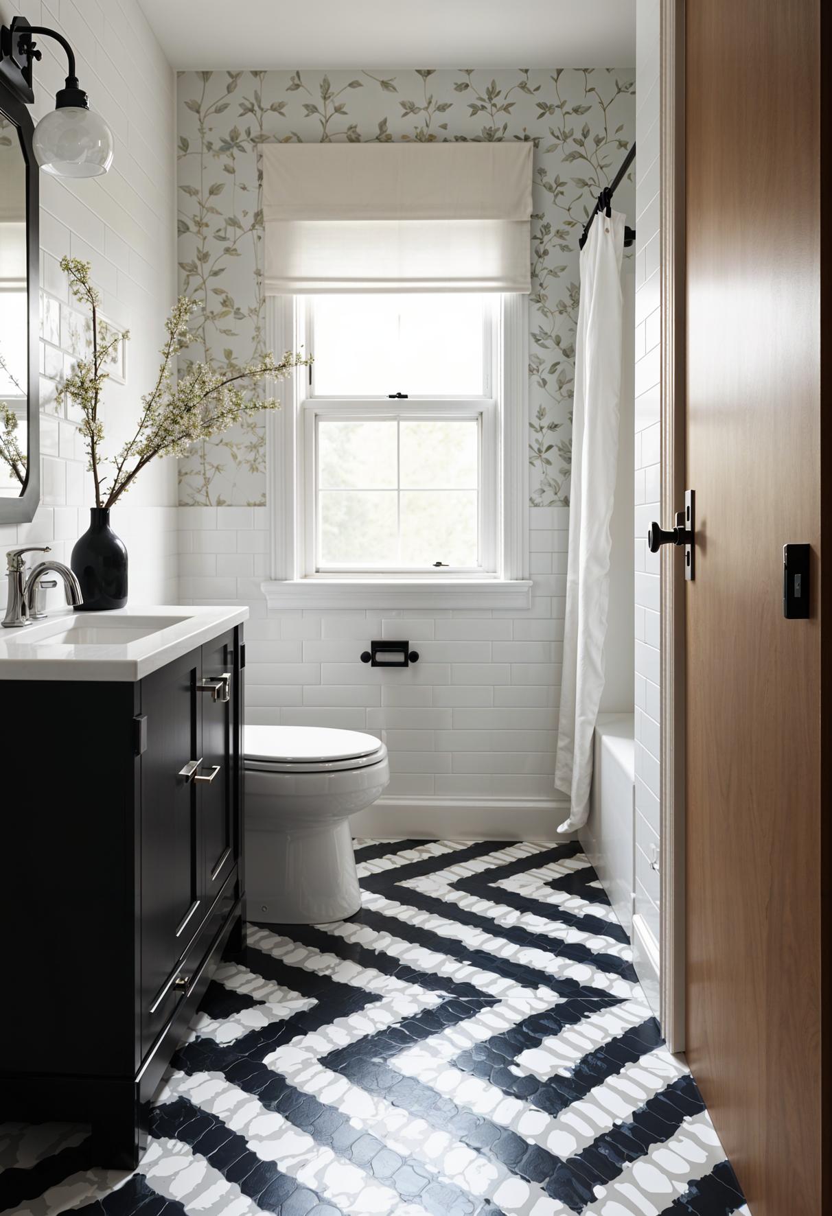 25 Genius tiny bathroom ideas for your makeover 8 2. Creative tile design for small bathroom-2