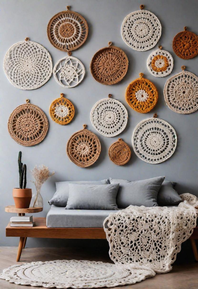 61 Inspiring Bedroom Wall Decor Ideas: Transform Your Space into a Dreamy Retreat 48 46. Crochet Wall Art Ideas-0