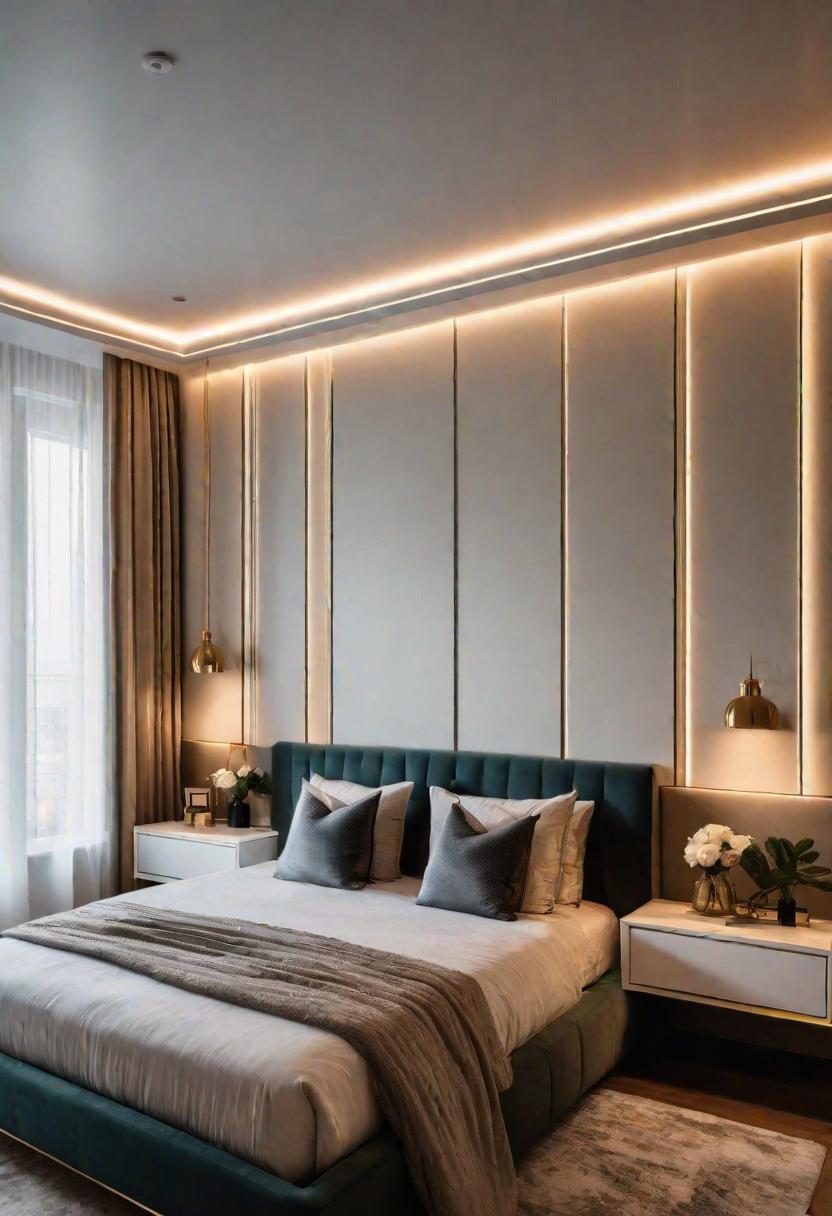 61 Inspiring Bedroom Wall Decor Ideas: Transform Your Space into a Dreamy Retreat 31 29. Crown Molding LED Lighting-0