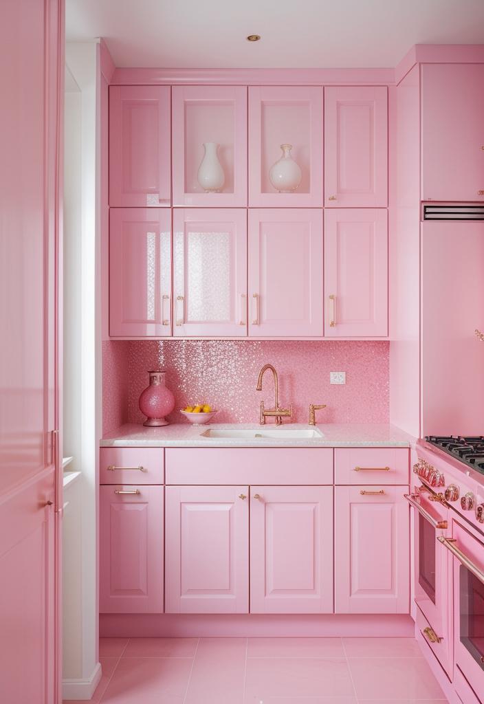 35 Charming Pink Kitchen Ideas: a Feminine Flair in Your Cooking Space 42 34. Crystal Pink Cabinet Knobs-1