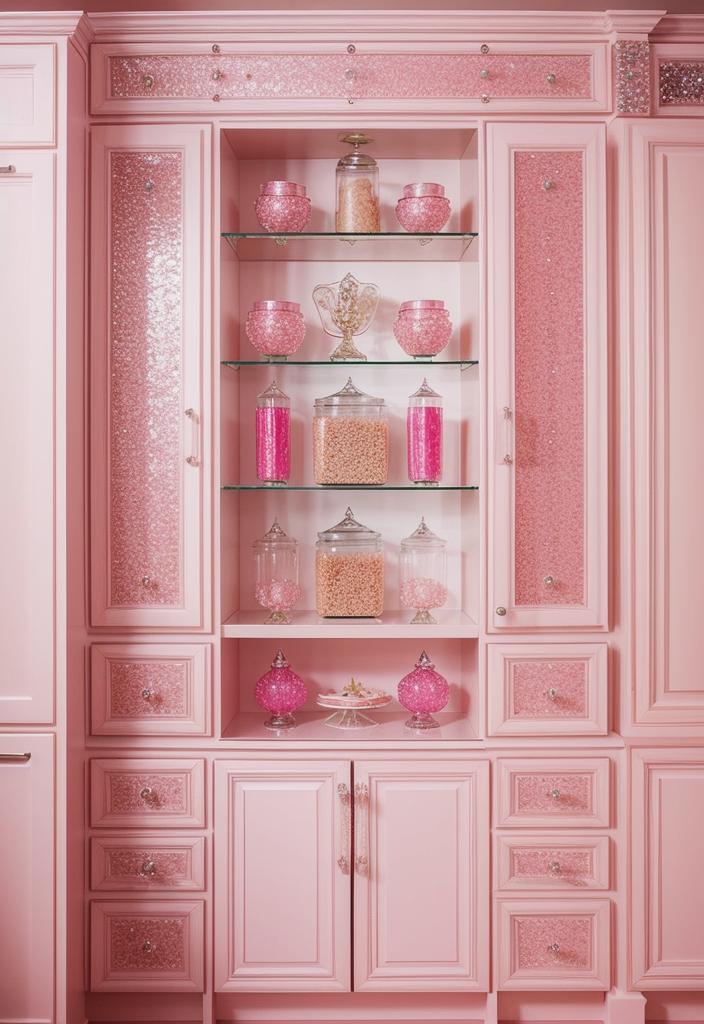 35 Charming Pink Kitchen Ideas: a Feminine Flair in Your Cooking Space 43 34. Crystal Pink Cabinet Knobs-2