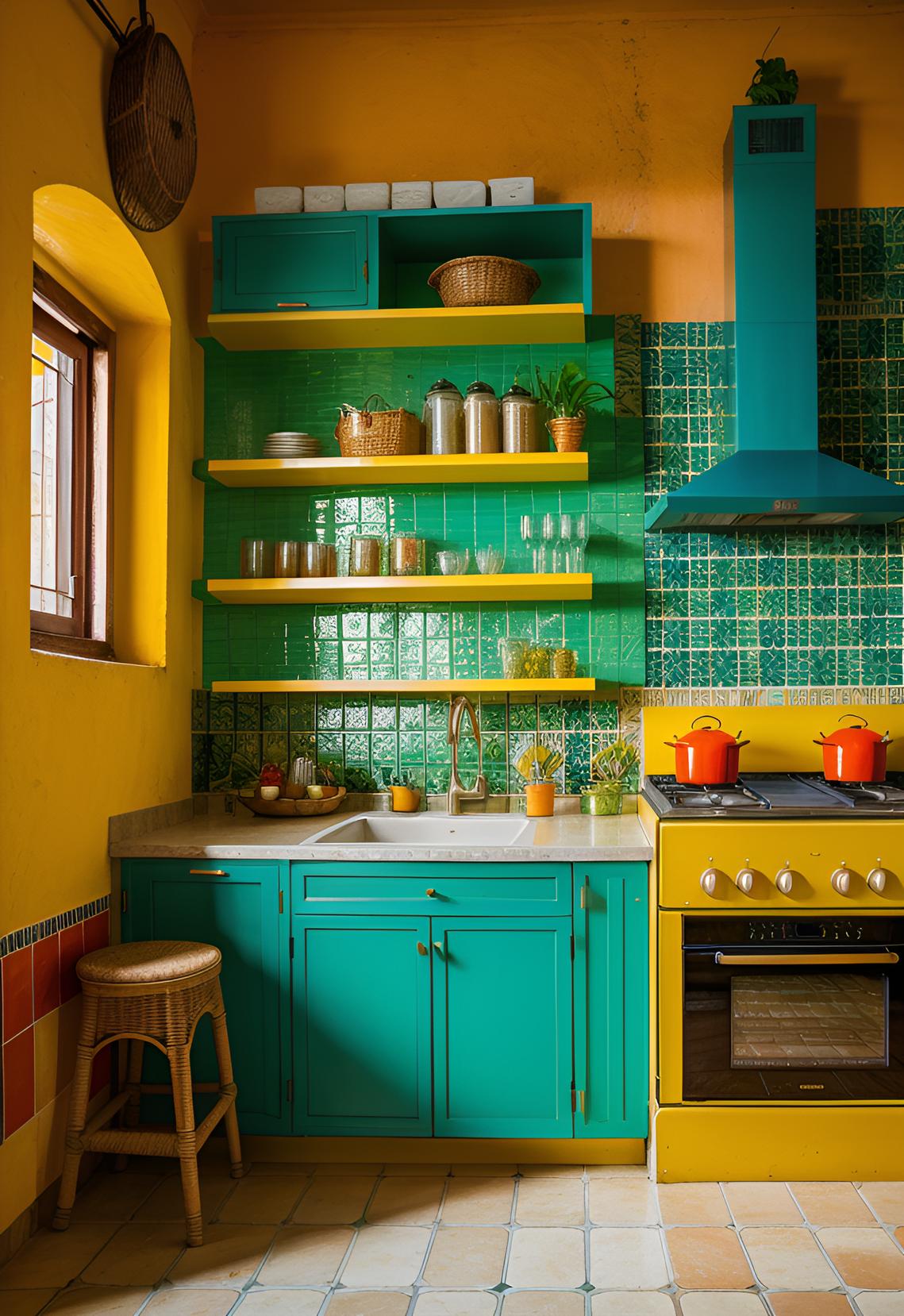 45 Timeless Kitchen Design Ideas for Everlasting Style 30 25. Cuban-Inspired Bold Kitchen Design-0