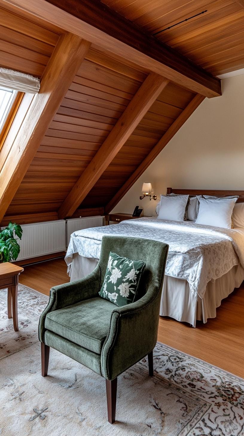 21 sweet attic bedroom ideas that you will love 63 20. Curati an elegant, timeless attraction with classic furniture, monochromatic schemes and silk texture-1