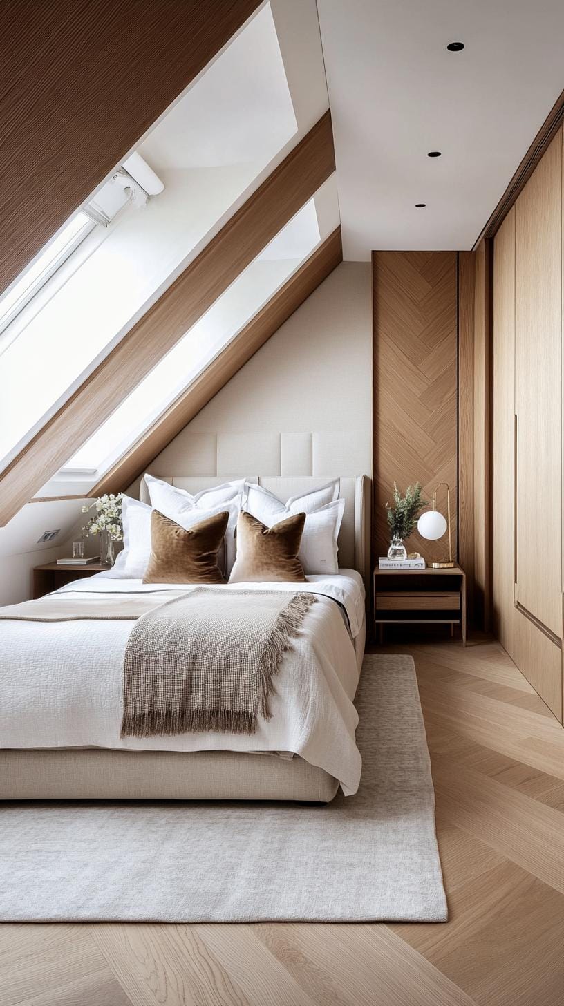 21 sweet attic bedroom ideas that you will love 64 20. Curati an elegant, timeless attraction with classic furniture, monochromatic schemes and silk textures-2