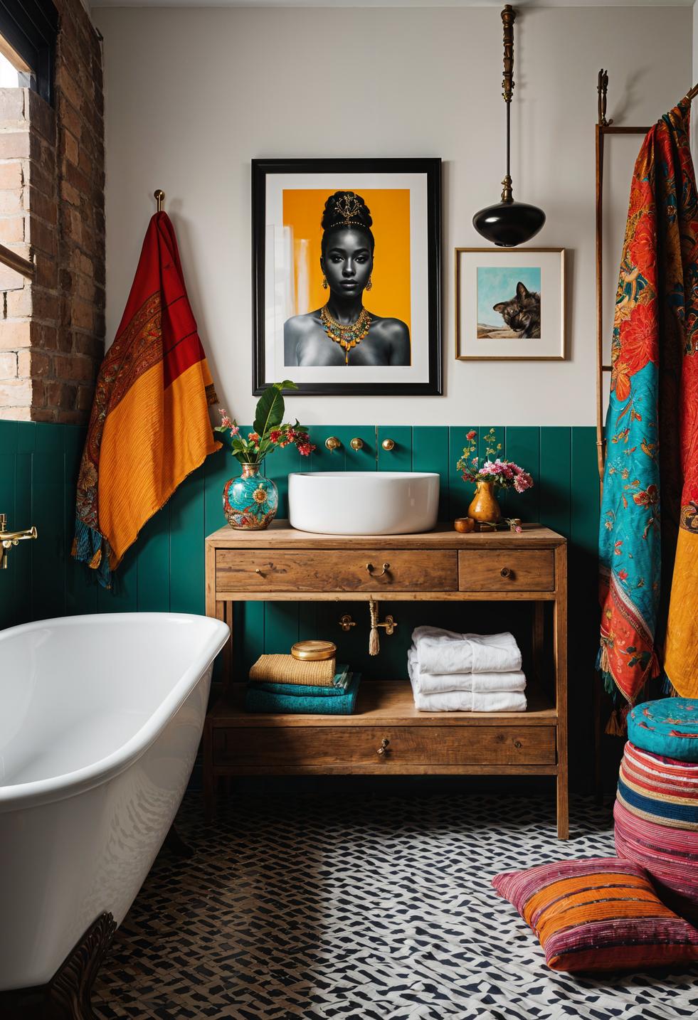 29 Breathtaking Bathroom Decor Ideas to Revamp Your Space 43 17. Curated Bathroom Eclectic Collection-1