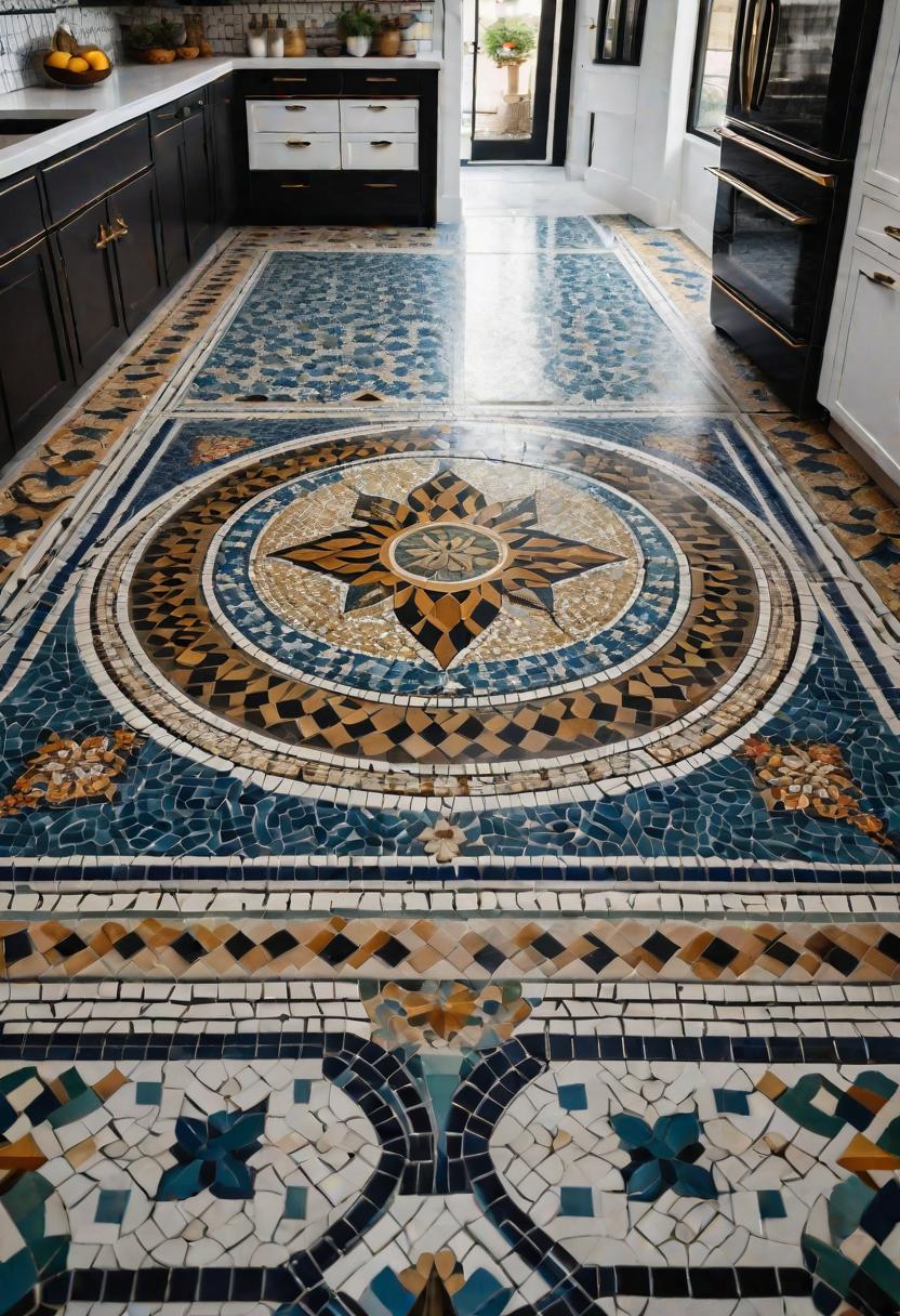 43 Inspiring Kitchen Decor Ideas: Stylish and Functional Accents 37 28. Custom Mosaic Tile Floor Ideas-0