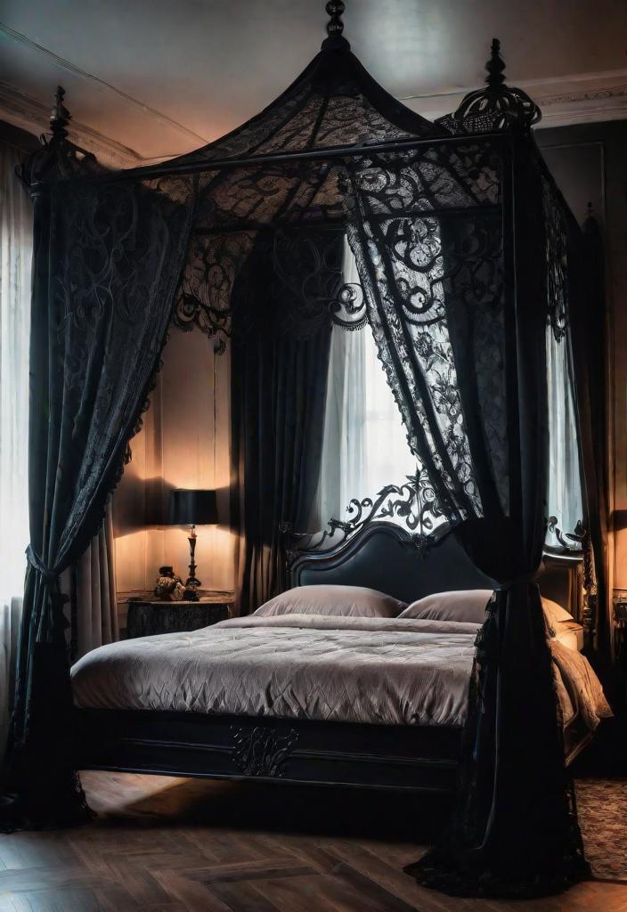 32 bezaubernde launische Schlafzimmerinspirationen 7 5. Dark Romance-0