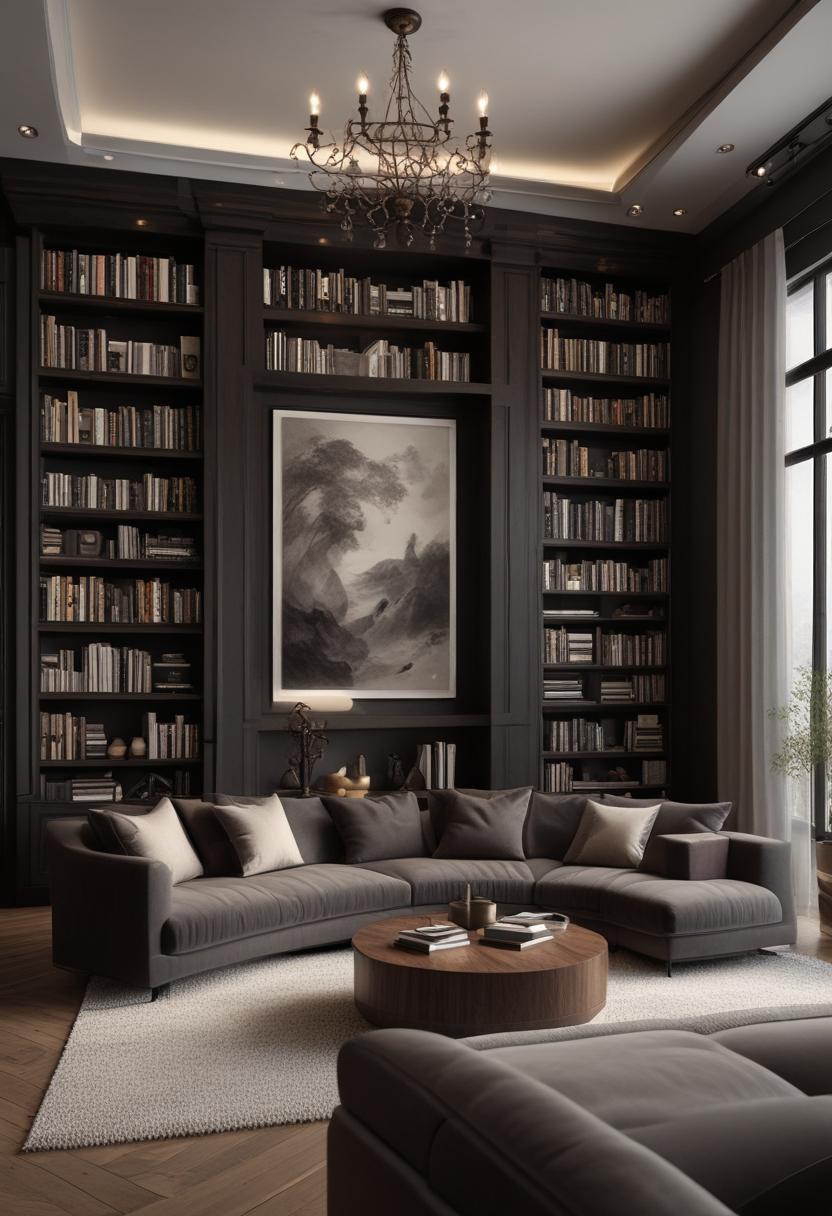 21 elegant built -in shelves for the living room 13 10. Dark Wood Entertainment Center Regale-1