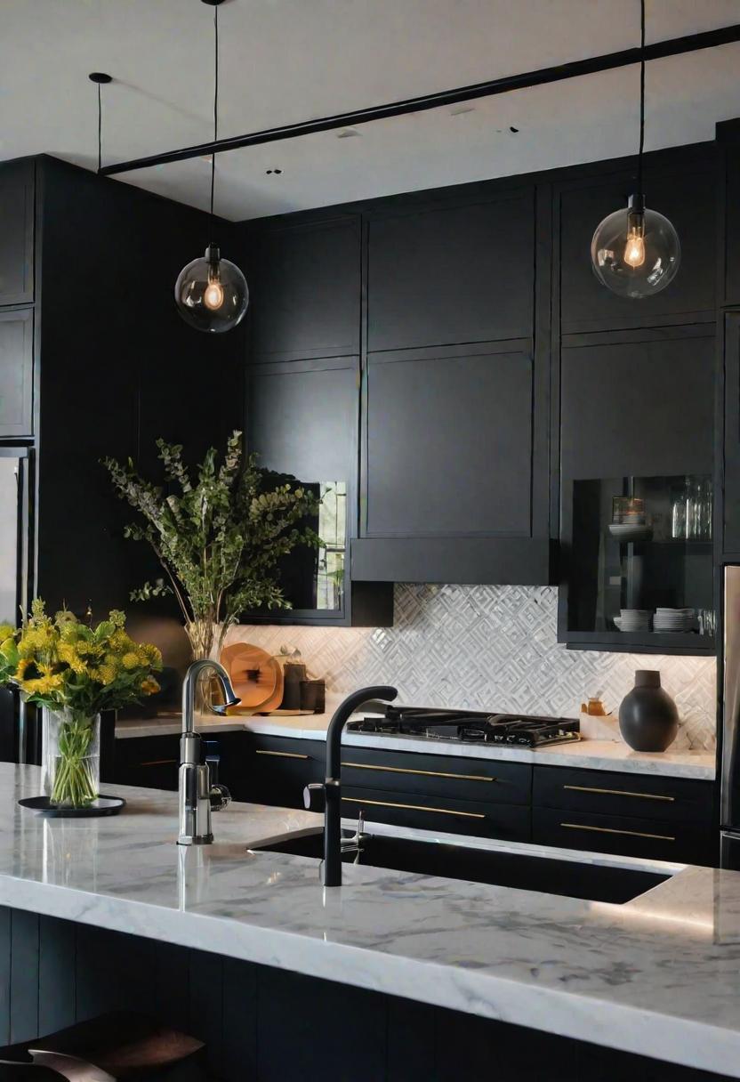 43 Aesthetic Kitchen Ideas to Transform Your Space 18 16. Dark vs Light Kitchen Design-0