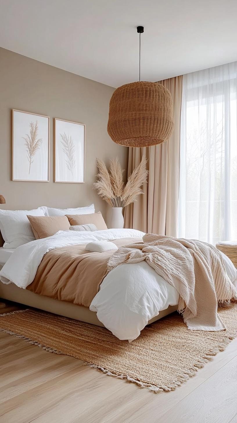 20 new minimalist bedroom ideas to inspire your 2025 refreshment 29 8. Desert-minimalism: Add a soft desert color palette with sandy beiges and steamed Rosa-2