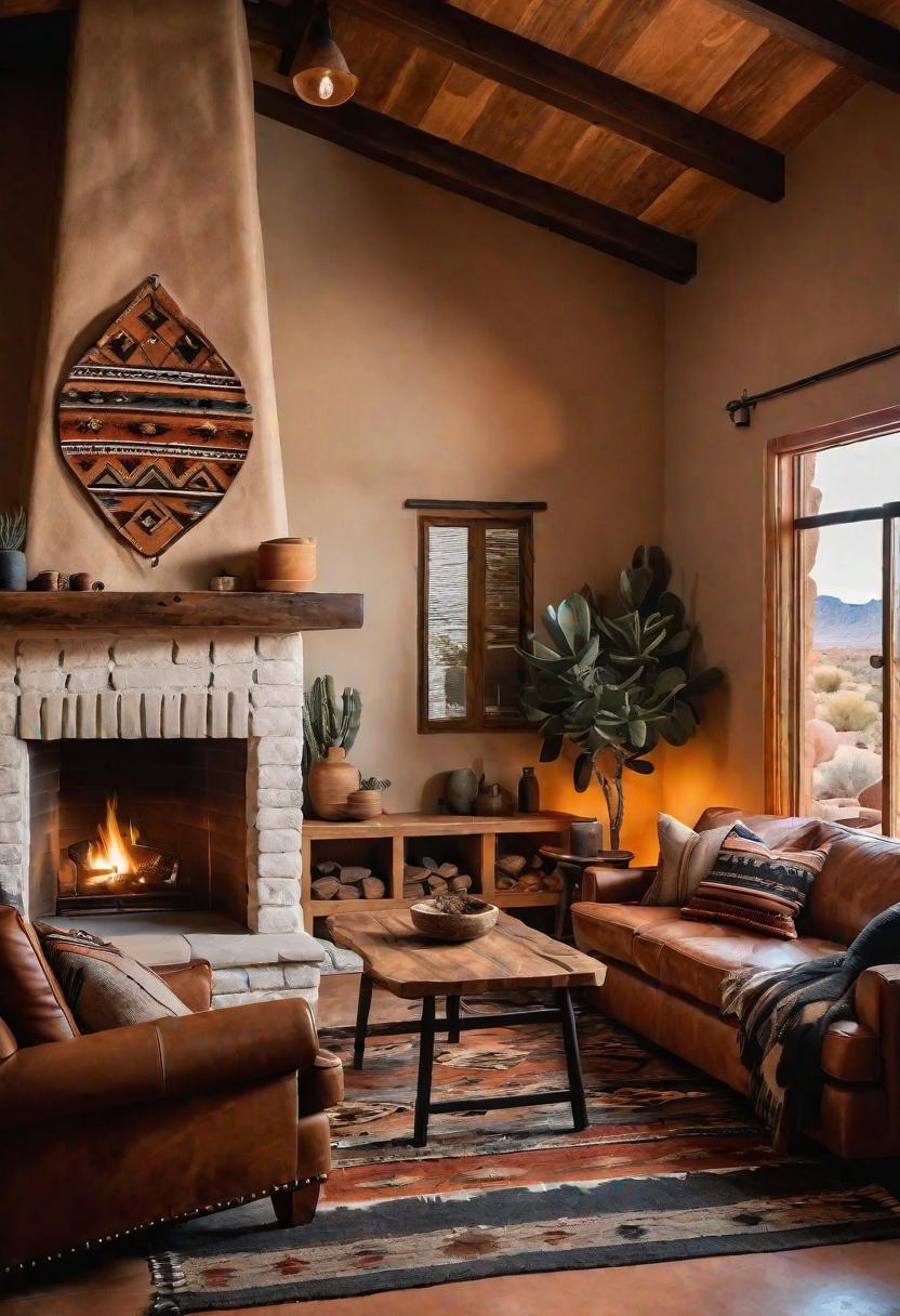 45 Warm & Inviting Cozy Living Room Ideas for Ultimate Relaxation 29 27. Desert Oasis Living Room-0