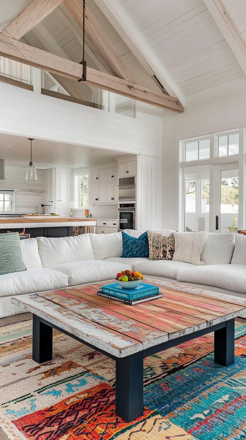 20 unique coastal farmhouse living room ideas, the WoW 22 6. Design with repeated boat wood furniture as a statement elements-2