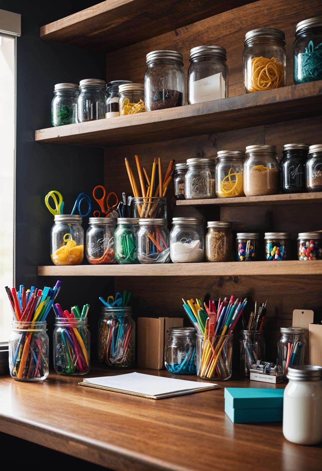 19 trendy college dormitory ideas (new) 37 13. Desk delivers Diy Mason Jar Organizer-0