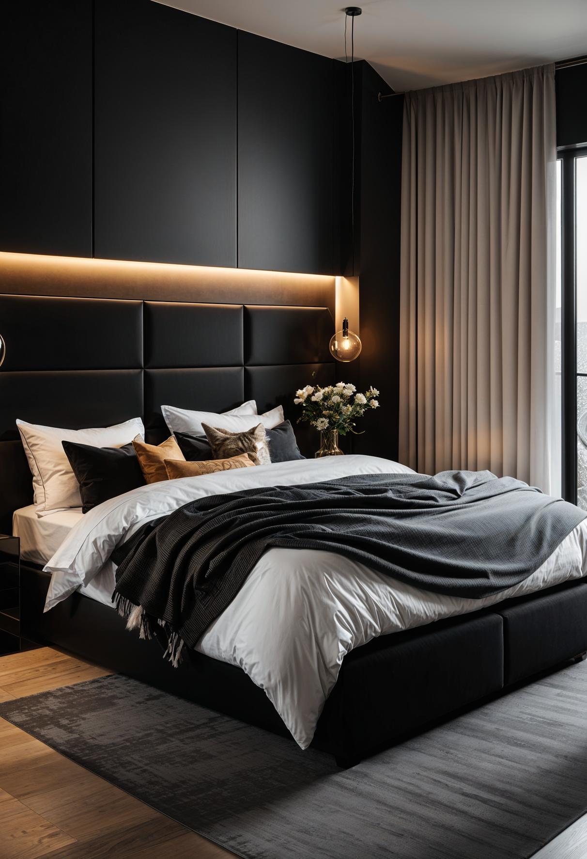 39 Dreamy Bedroom Decor Ideas (New) 40 34. Dramatic Bedroom Decor Contrast-0