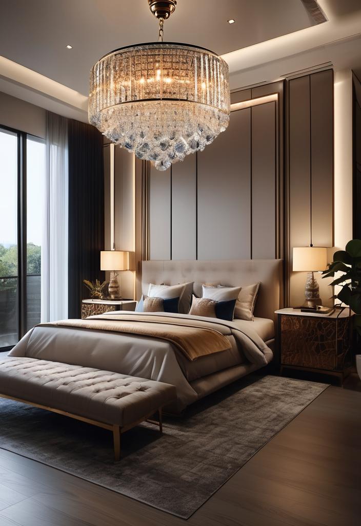 25 enchanting main bedroom decoration ideas for 2024 3 1. Dramatic lighting for the main sleeping room-0