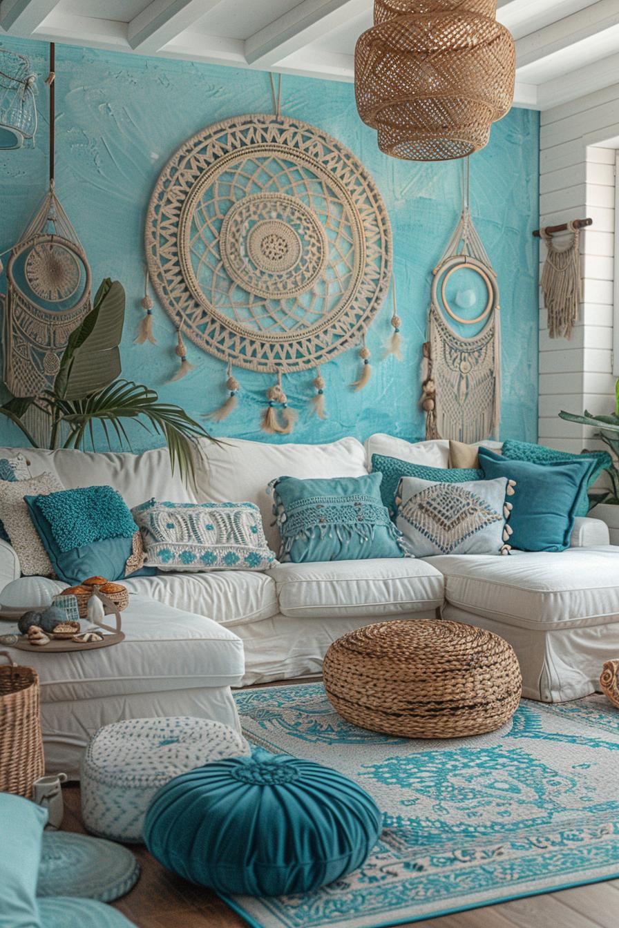 15 breathtaking Boho Coastal living room ideas for a beach house 42 42 15. Dreamcatcher Delights: Boho Coastal Edition-0