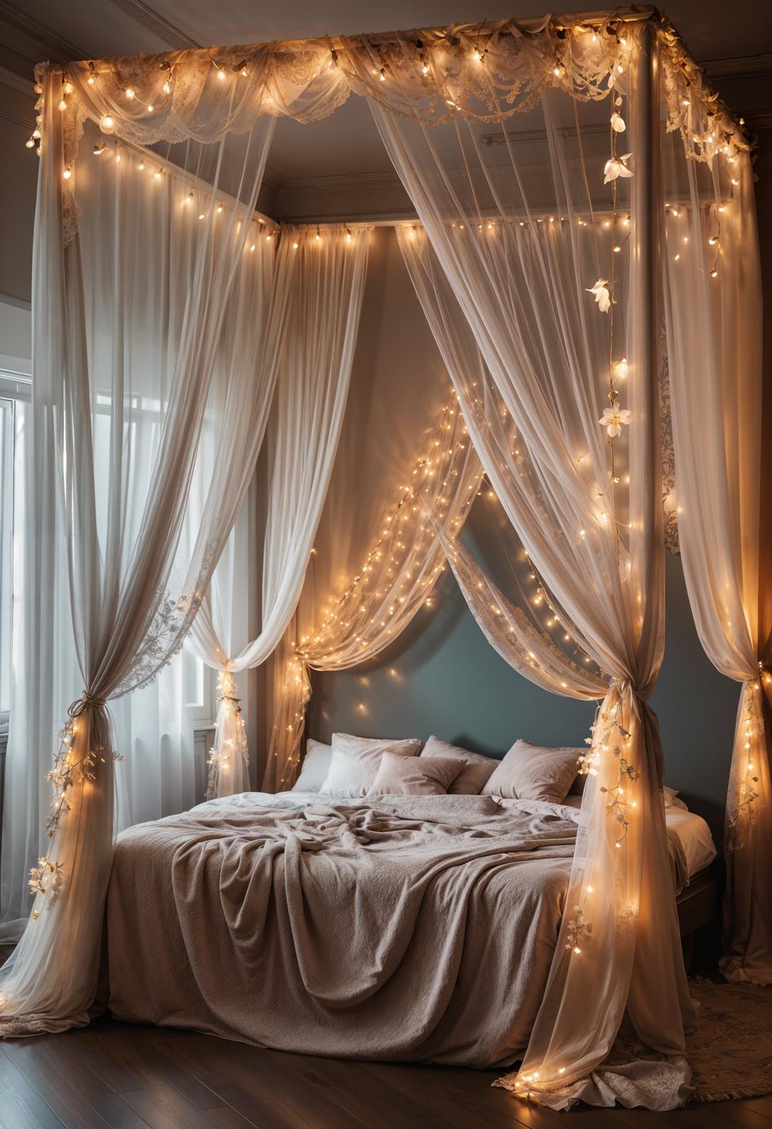 48 Super Cute Dream Room Inspirations for Ultimate Coziness! 8 5. Dreamy Canopy Bed Inspiration-0