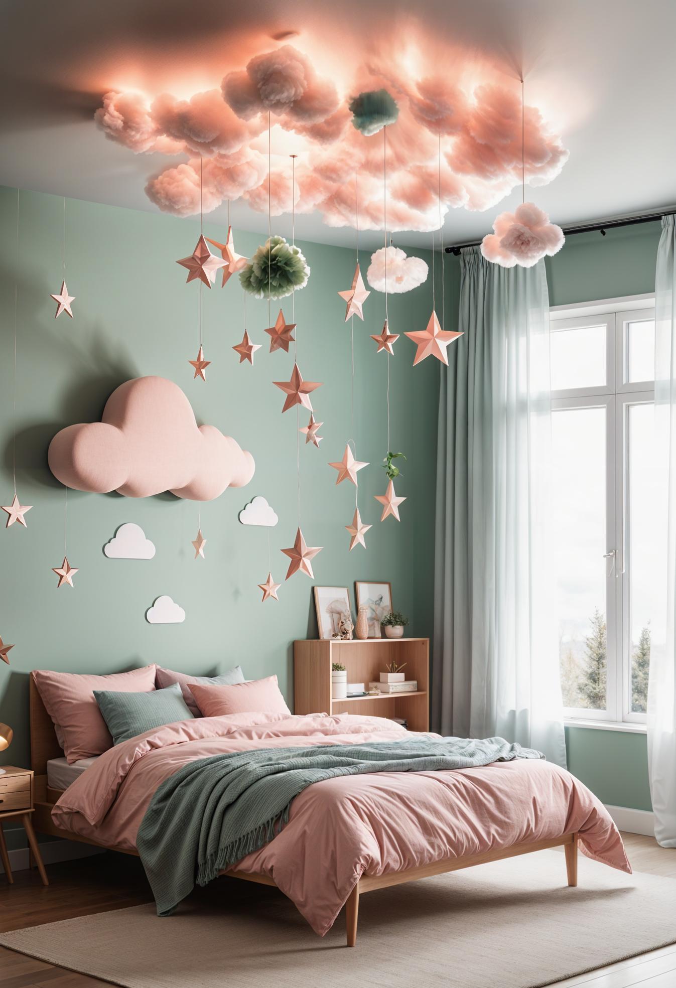 31 Chic Sage Green and Pink Bedroom Inspirations 28 18. Dreamy Nursery Mobiles Palette-0