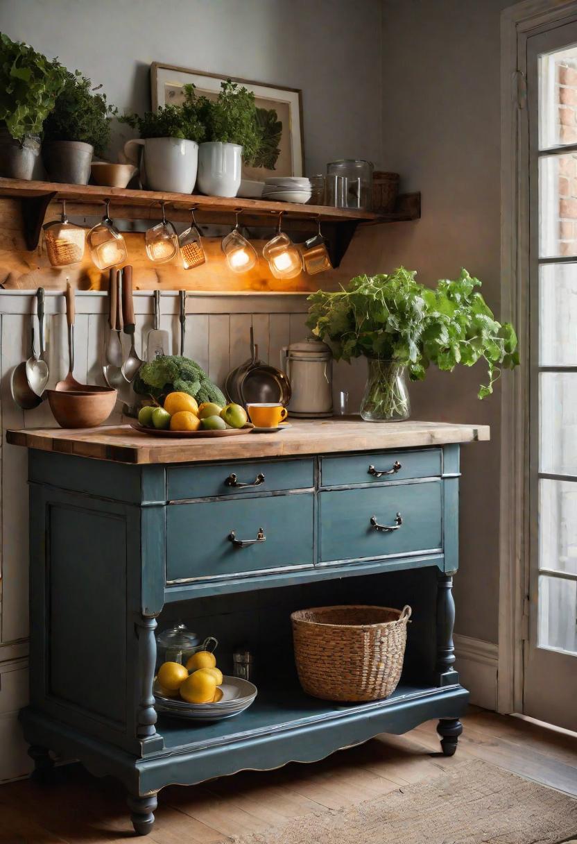 39 Clever Small Kitchen Ideas: Maximize Your Space with Stylish and Functional Designs 35 26. Dresser Kitchen Island Makeover-0