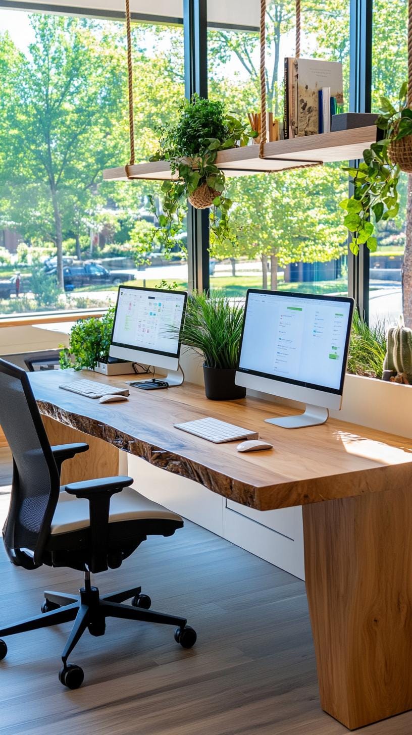 31 Home Office Ideas to Upgrade Your Work From Home Setup 35 12. Dual workspace for shared office functionality-0