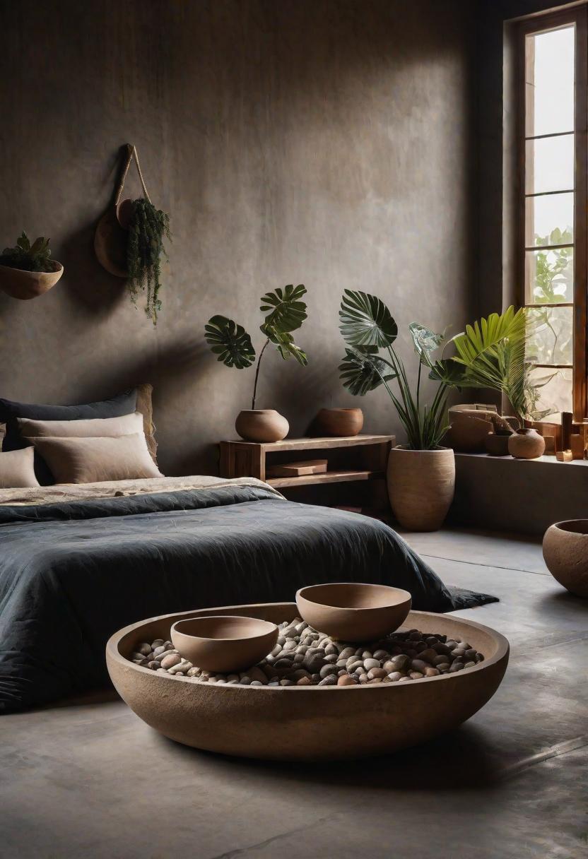 36 Earthy Bedroom Ideas for a Serene Space 51 28. Earthy Ceramic & Stone Bowls-1